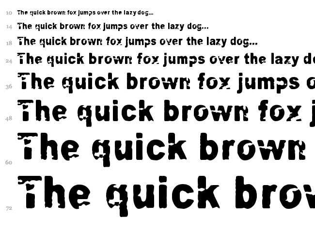 Razterhunch font waterfall